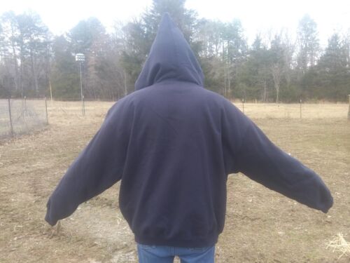 Vintage 2008 Champion Super Hood Full Zip Cone Head Hoodie Navy Blue NWT Men 3XL - Picture 4 of 13