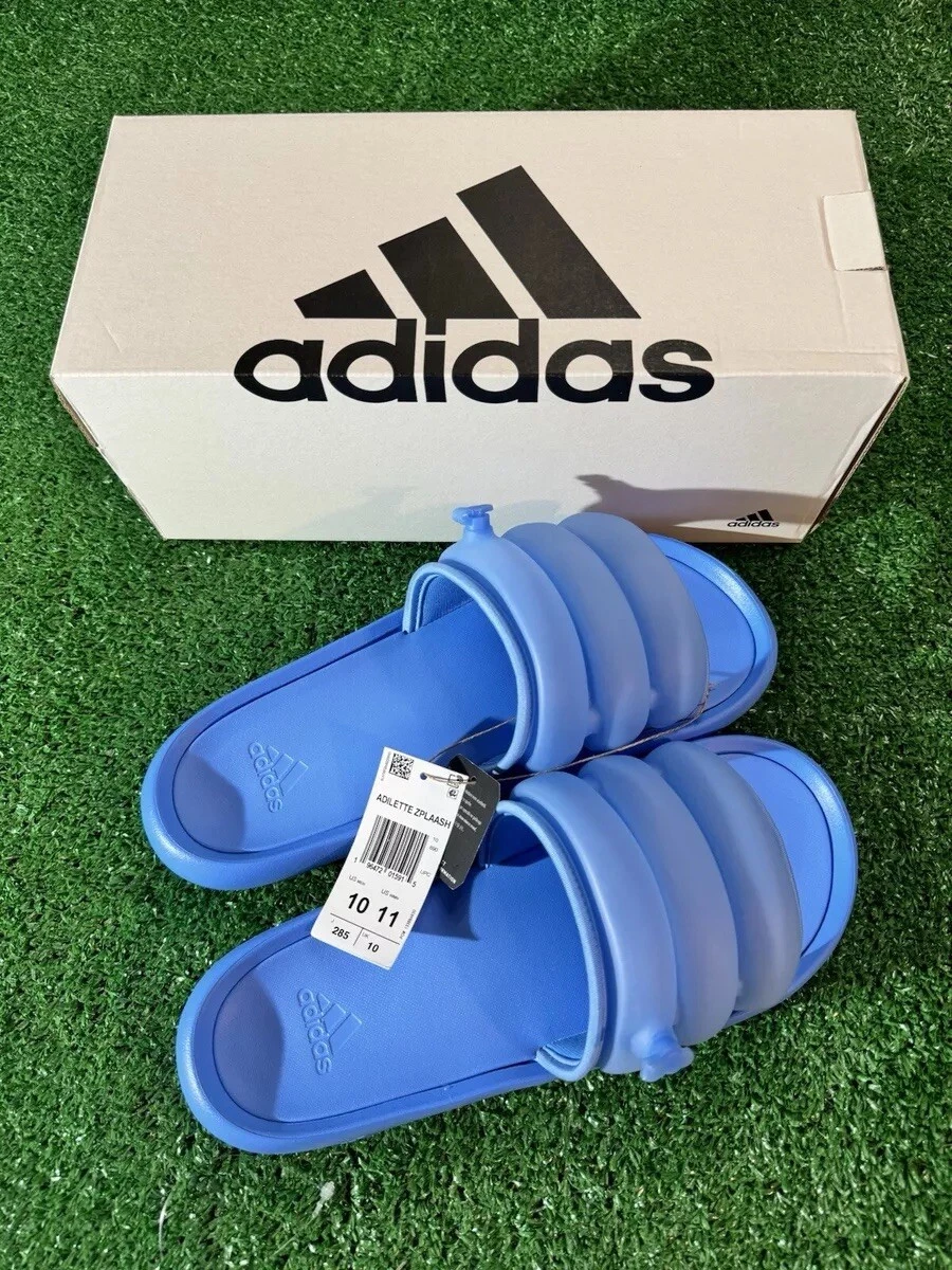 Slides Adidas ZPLAASH Uomo Taglia 10 (IF8663) Blu Scoppio Autentiche Nuove Con Scatola