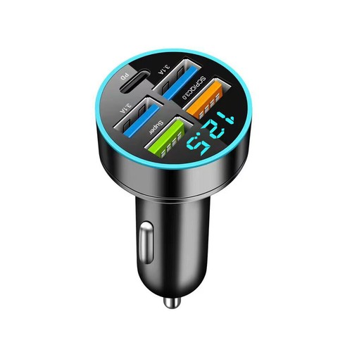 100W Auto Schnell-Ladegerät USB-C & USB 3.1 Zigarettenanzünder 5in1 KFZ iPhone - Zdjęcie 17 z 17