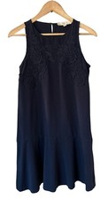 Loft Navy Blue Lace Top Tiered Dress Size XSP