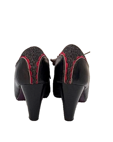 Poetic License Backlash Oxford Heels Black Leather Womens Size EU36.5 AU/US6 UK4 - Picture 4 of 10