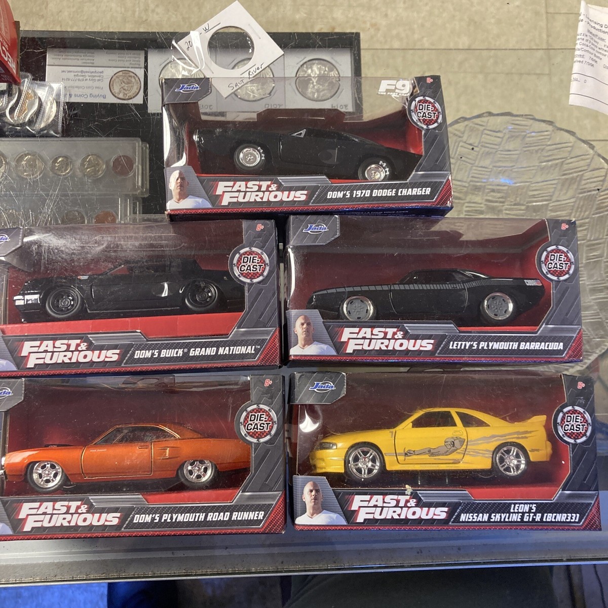 FAST & FURIOUS Jada Diecast 1:32 cars lot of 5. Charger, Buick