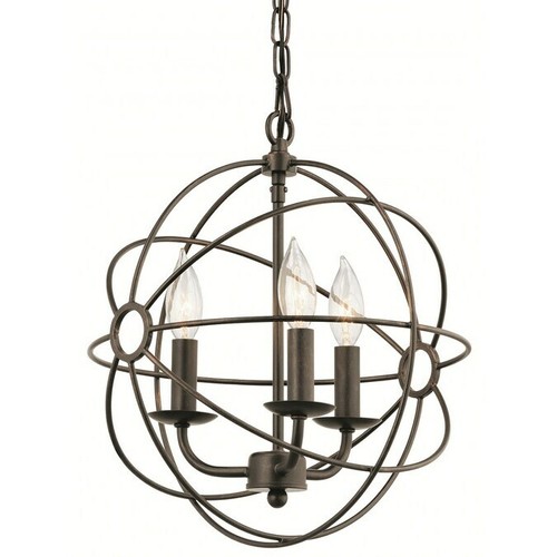 Vivian Coffee with Copper Highlights Glam Globe Pendant/Chandelier $199 - Picture 1 of 3