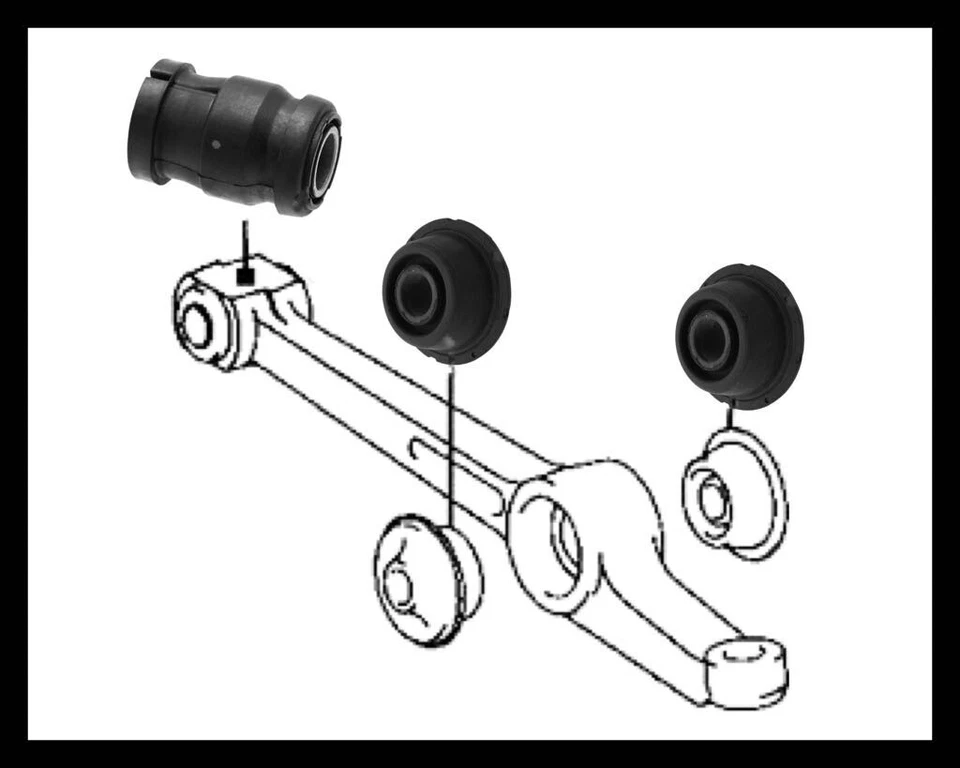 KIT BUJE BRAZO CONTROL INFERIOR DELANTERO PARA TOYOTA CAMRY 1987-1991 JUEGO DE 3 Foto 2 de 2