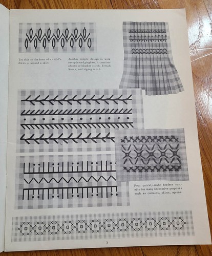 1963 Good Housekeeping Gingham Embroidery - Needlework & Sewing - GHN 750 - Picture 3 of 6