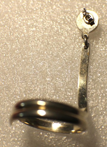 Gemarkt 925 STERLING SILBER MEXIKO Piercing OHRRINGE BAUMELN Gewicht - 18,25gr selten - Bild 3 von 4