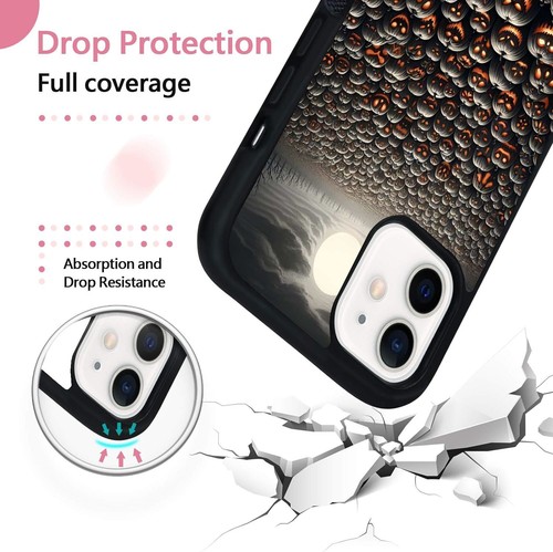 Lightweight Cover Happy Halloween Pumpkins For Apple iPhone SE 11 12 13 14 15 16 - Picture 20 of 25