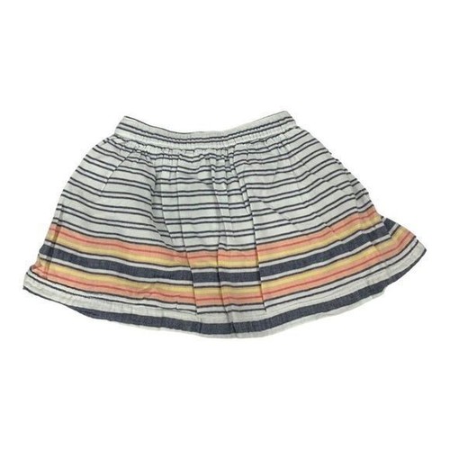 Striped Girls Skirt By Cherokee XS 4/5 Cotton Blend Multicolor With Elastic Wais - Picture 3 of 6