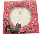 Roses And Heels Resin Picture Frame Holds  4 X 4 Photo Gift Home Accessory
