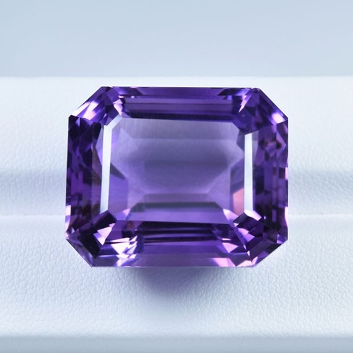 65.30 Cts Best Fire "Top Purple Blue" Natural No Heat Brazil Amethyst - Octagon - Picture 1 of 2
