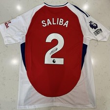 William Saliba Arsenal Signed Shirt 24/25