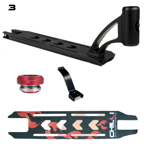 HPS PRO SCOOTER DE ACROBACIAS PERSONALIZADO CUBIERTA PÚRPURA FRENO FLEX CINTA DE AGARRE BLUNT DISTRICT GRIT - Imagen 5 de 5