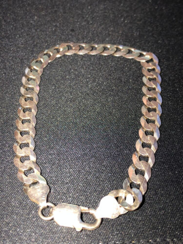 Brazalete de eslabones vintage italiano con sello de plata de ley 925 21,5 cm/8,858" - Imagen 4 de 11