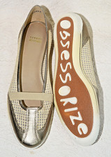 230 New Vintage Stuart Weitzman Flats Mojave Loafers Athletic Gold 10 41 coolge