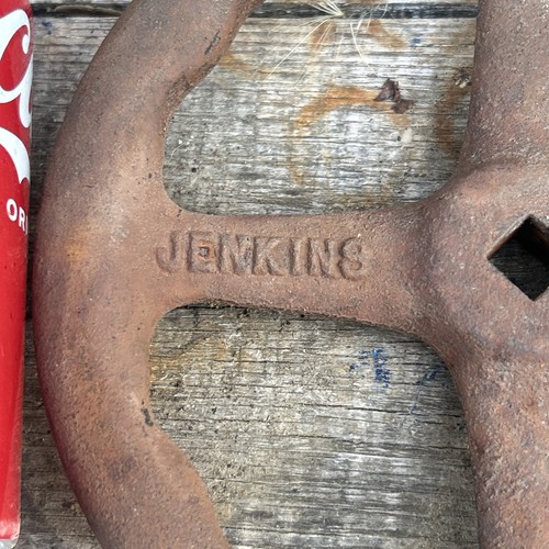 "Rueda de mano con válvula Jenkins Bros 7"" Bridgeport Connecticut hierro arte de salvamento" - Imagen 3 de 10