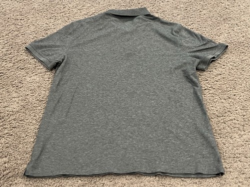 Camisa Polo Banana Republic Para Hombres Gris Tacto de Lujo Calce Ajustado Cuello Talla Grande - Imagen 7 de 7