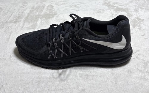 Nike Air Max Sneakers Men's Size 11.5 Triple Black Running Shoes 698902-001 - Picture 6 of 14