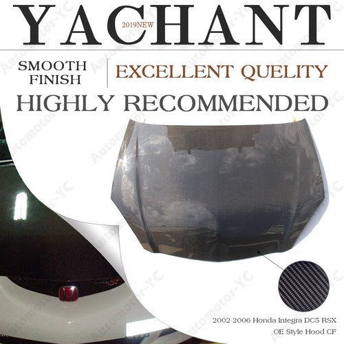 CARBON Front Bonnet Hood Cover Kit For 02-06 Honda Integra DC5 RSX OE Style - Bild 1 von 20