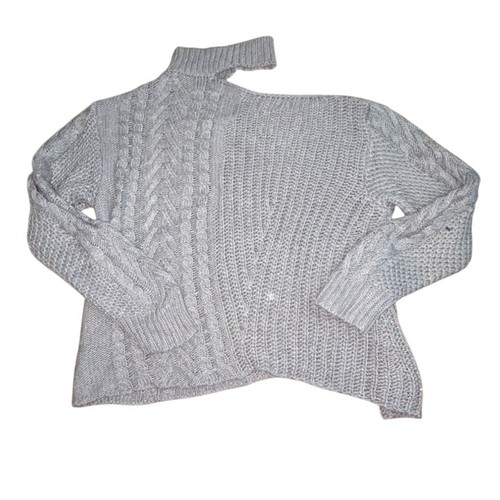 Peace Love California Strukturstrick Cold Shoulder, High Neck Pullover - L - Bild 5 von 5