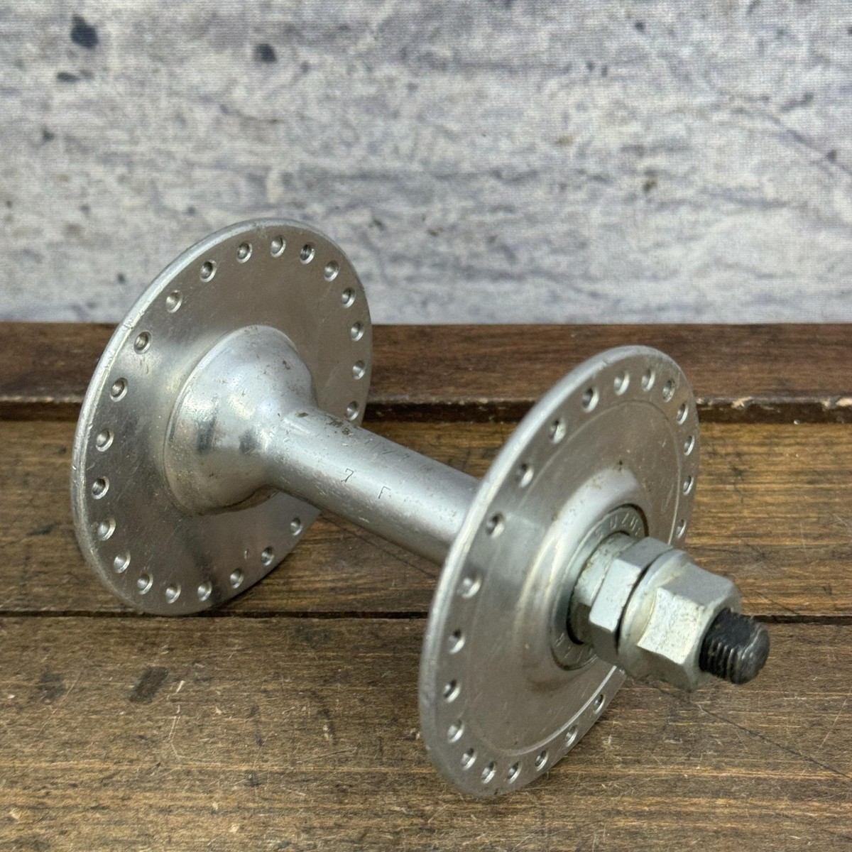 Vintage Suzue Front Hub 48H BMX 87 Nutted Silver Freestyle NOS