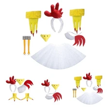 Chicken Costume Kit Farm Themed Gatherings Outfit for Thanksgiving Events Party