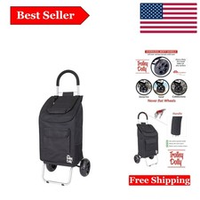 Versatile Black Trolley Dolly Handtruck - Weatherproof & Lightweight Design