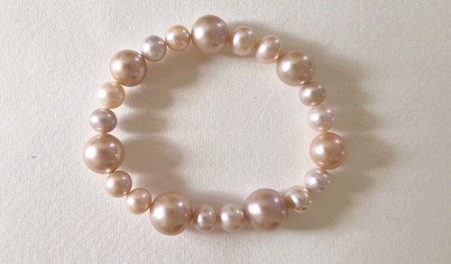 Echtes Ming Perlen Armband Pastel Rose - Bild 2 von 6