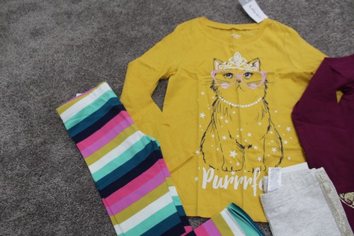 NWT GIRLS CARTERS SZ 5 WHITE SHIRT, LEGGINGS BUNDLE 6 PIECES - Picture 3 of 8