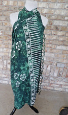 SUMMER SARONG/BEACHWEAR/POOL GREEN TIE DYE COVERUP WRAP