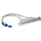 StarTech.com 4 Port USB A Female Slot Plate Adaptor