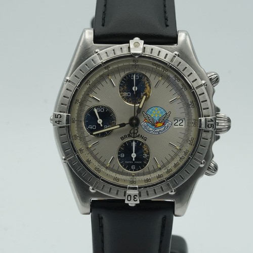 BREITLING CHRONOMAT A13050.1 HERREN UHR STAHL SCHÖN BR612 PAPIERE BLUE IMPULSE - Bild 1 von 9