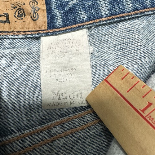 Vintage Mudd Jeans Cutoff Shorts Denim Raw Hem 90s Y2K Juniors Girls Size 12 - Picture 8 of 15