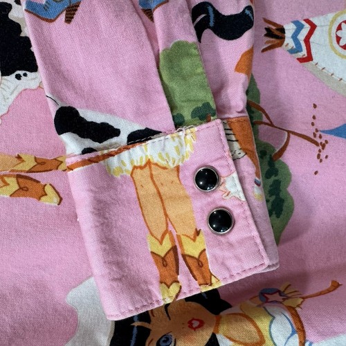 Panhandle Slim Western Shirt Kids Large Retro  Pink Snap Button Long Sleeve EUC - Picture 4 of 8