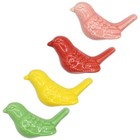 4pcs Bird Cabinet Knob for Cupboard - Ceramic Cute Animal Drawer Pulls -
