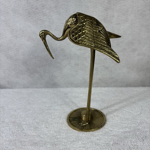 Set 2pc Solid Brass Leonard Heron Egret Crane Pair MCM 1960s - Bild 7 von 14