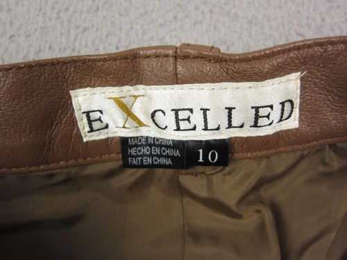 Vintage Excelled Lederhose Damen 10 braun echt Disco Freizeit Damen 80er - Bild 4 von 15