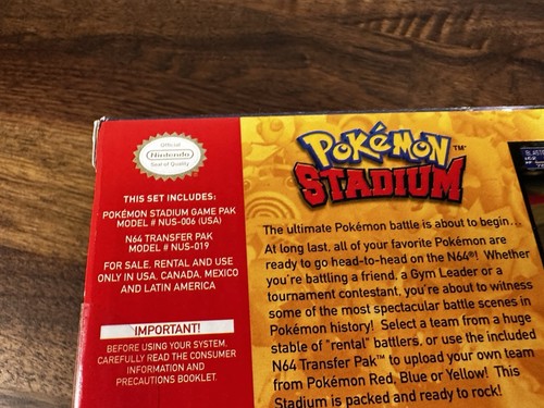 Pokemon Stadium Nintendo 64 N64 Complete CIB Authentic Near Mint - Picture 9 of 24