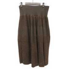 HERMES Knit Skirt Brown F/S from Japan