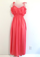 VTG American Eagle Maxi Dress Womens XL Pink Coquette Fairy Dainty Open Back