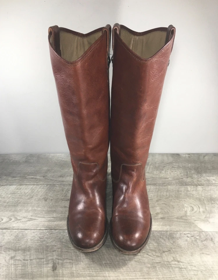 Botas Frye #77167 Melissa Botón Cuero Equitación Motociclista Mujer Talla 9 Foto 3 de 4