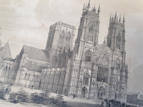 York Minster Cathedral North West View by Bevan & Monkhouse circa 1870's - Picture 7 of 7
