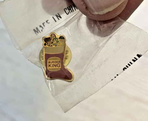 Pin de metal para medias de Navidad Burger King 3/4" de largo nuevo - Imagen 1 de 2