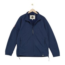 Pretty Green 1/4 Zip Jacket Mens Size XL Blue Nylon Pullover