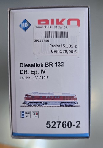 Modelleisenbahn | Piko 52760 | DR - BR 132 Ep.lV | Diesellok | H0 | unbespielt - Bild 2 von 5