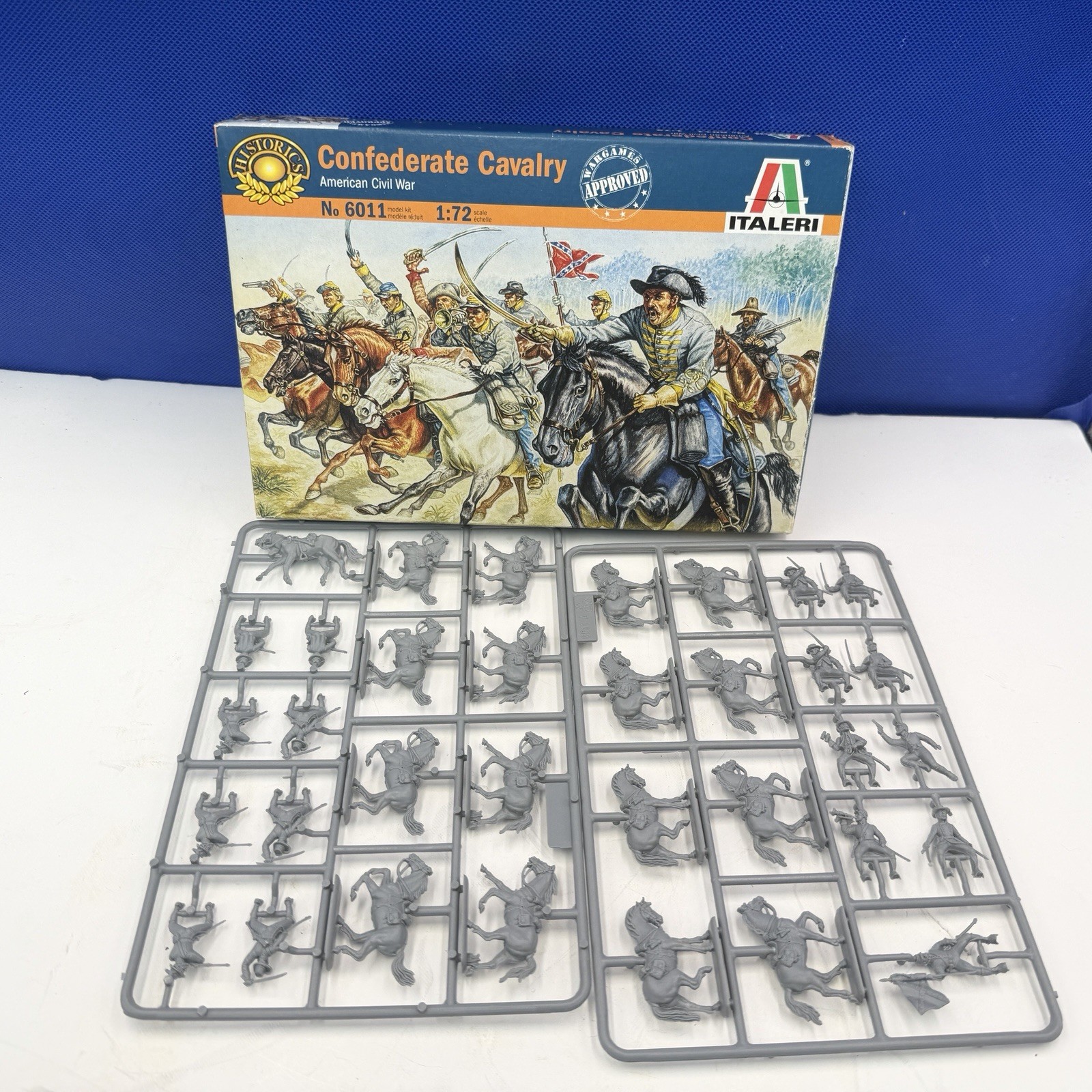 ITALERI FIGURES 1:72 CONFEDERATE CAVALRY RIDERS 6011 COMPLETE