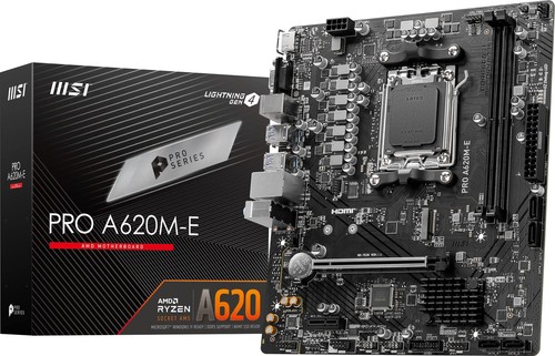 PRO A620M-E ProSeries Motherboard (AMD 9000/8000/7000 Series Processors, AM5,... - Picture 1 of 7
