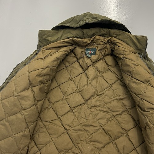 Vintage J Crew Army Green Goose Down Parka Puffer Jacket 2 in 1 Mens Size XL - Bild 10 von 15
