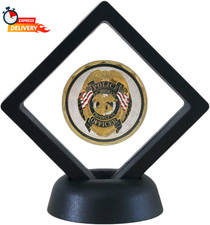 SH Challenge Coin Display Frame, 3D Floating Display Case Stand Holder, Medallio