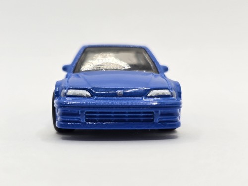 2025 Hot Wheels '90 Honda Civic EF (Blue) Wheel Swap, No Tampos & Added Lights - Picture 8 of 13