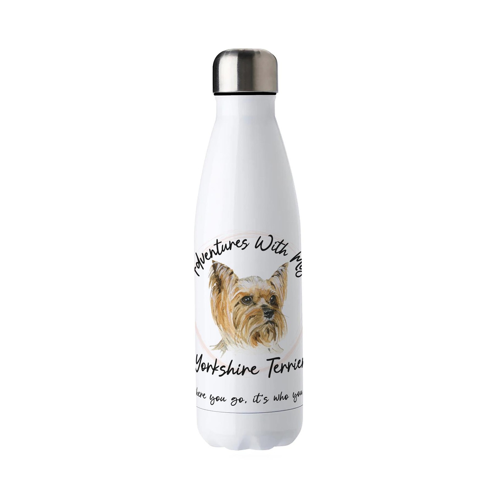 Adventures with My Yorkshire Terrier Metal Water Bottle Gifts for Dog Lovers